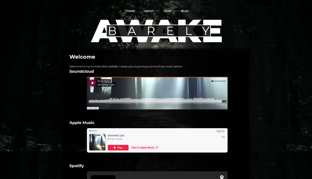 screenshot of project Barely Awake